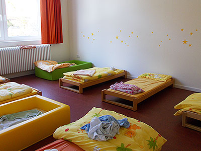 Einer unserer drei Schlafr�ume f�r die Ausruhzeit.